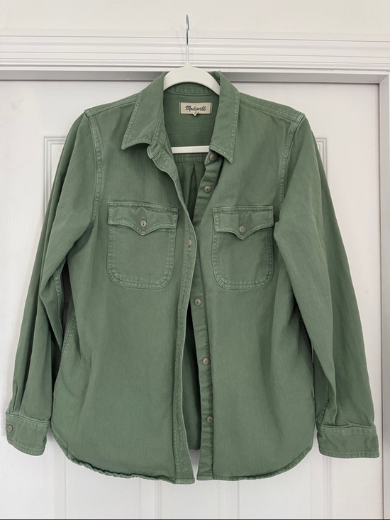 Madewell Tops - Madewell Women’s Sage Green Button-Up Utility Shirt